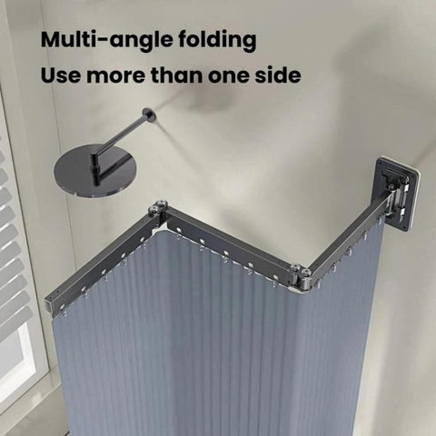 Foldable Waterproof Bathroom Shower Curtain Invisible Toilet Wet And Dry Separation Partition Curtain, 3-Fold Grey, 4-Fold Grey, 5-Fold Grey, 3-Fold White, 4-Fold White, 5-Fold White