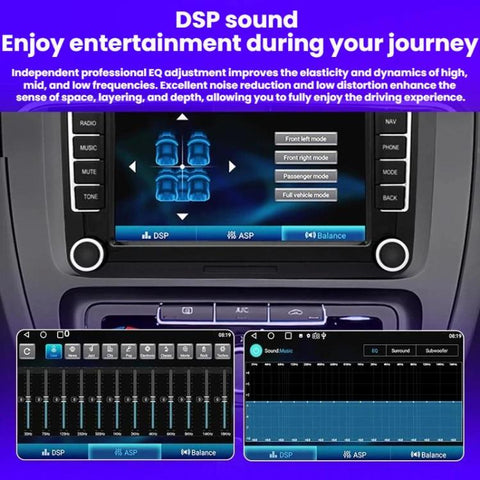 7-Inch Car Navigation System With Wireless Bluetooth CarPlay For Volkswagen, Quad-core 2GB+32GB, Quad-core 2GB+64GB, Octa-core 4GB+64GB, Octa-core 6GB+128GB