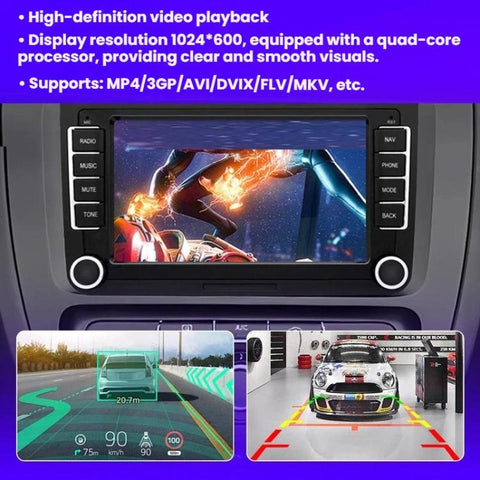 7-Inch Car Navigation System With Wireless Bluetooth CarPlay For Volkswagen, Quad-core 2GB+32GB, Quad-core 2GB+64GB, Octa-core 4GB+64GB, Octa-core 6GB+128GB