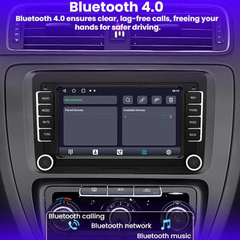 7-Inch Car Navigation System With Wireless Bluetooth CarPlay For Volkswagen, Quad-core 2GB+32GB, Quad-core 2GB+64GB, Octa-core 4GB+64GB, Octa-core 6GB+128GB
