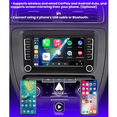 7-Inch Car Navigation System With Wireless Bluetooth CarPlay For Volkswagen, Quad-core 2GB+32GB, Quad-core 2GB+64GB, Octa-core 4GB+64GB, Octa-core 6GB+128GB
