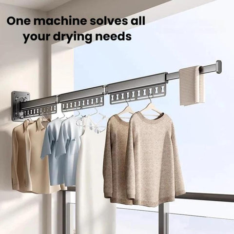 Balcony Folding Clothes Drying Rack Household Drill-Free Retractable Clothes Rod, 1-Fold Grey, 1-Fold White, 2-Fold Grey, 2-Fold White, 3-Fold Grey, 3-Fold White
