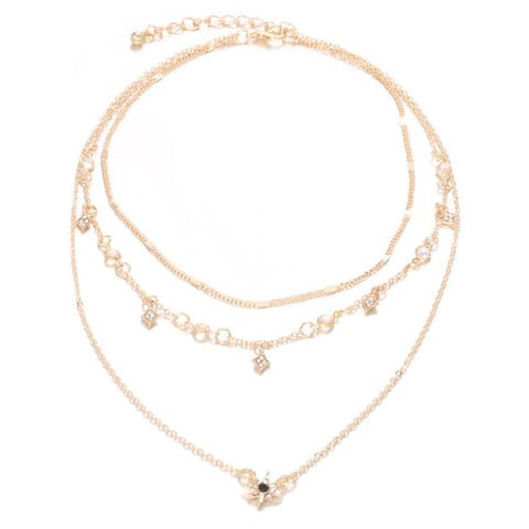 Multi-layered Star Pendant Necklace Combination