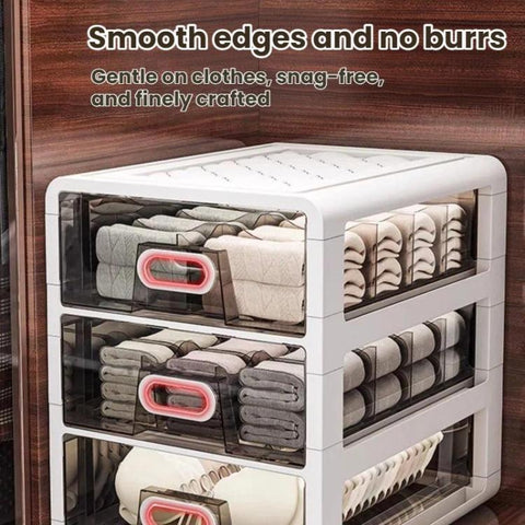 Large-Capacity Drawer-Style Underwear Sock Organizer Storage Box, No Grid Space, 10 Grid Spaces, 15 Grid Spaces, No Grid Space + 10 Grid Spaces, No Grid Space + 15 Grid Spaces, 10 Grid Spaces + 15 Grid Spaces                                            ...