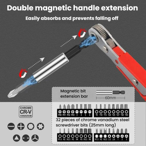 1/4 Inch Socket Wrench Tool Set Screwdriver Bits Hardware Repair Tools, 48pcs / set, 47pcs / set A, 47pcs / set B