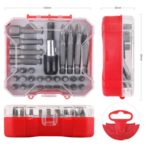 34 In 1 Screwdriver Bit Set, Flat / Phillips / Hex Screw Bits Repair Tools, 34 in 1