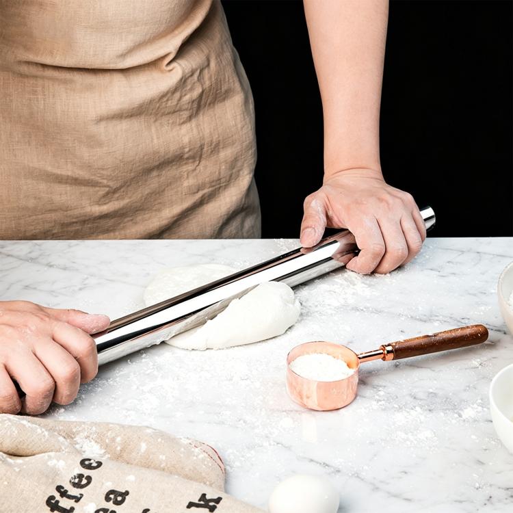 304 Stainless Steel Sanding Rolling Pin Kitchen Baking Tool, LsCook 32cm