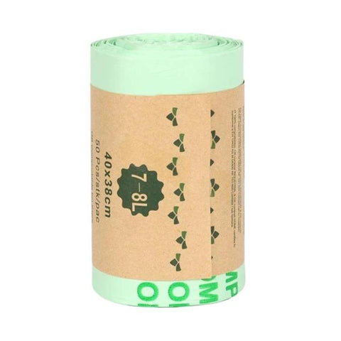 Kitchen PLA Degradable Garbage Bags Household Compostable Flat Top Trash Bags, 50pcs / set 36 x 35cm, 50pcs / set 40 x 38cm, 50pcs / set 43 x 46cm, 25pcs / set 55 x 72cm