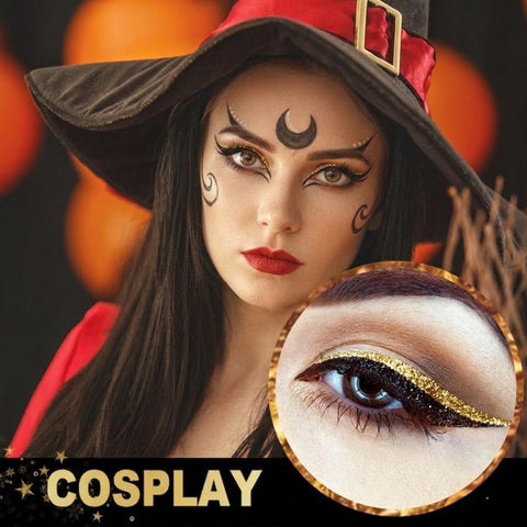 4pairs Waterproof Self-Adhesive Glitter Eyeliner False Eyelashes Eyeshadow Stickers