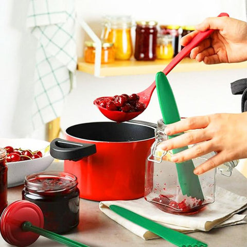 LsCook 2-Piece Set Heat-Resistant Lid Lifter + Canned Jam Measuring Spoon Set