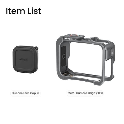 For Insta360 Ace Pro 2 / Ace Pro AMagisn Metal Camera Cage 2.0 With Quick-Switch Vertical/Horizontal Shooting, Cold Shoe Mount