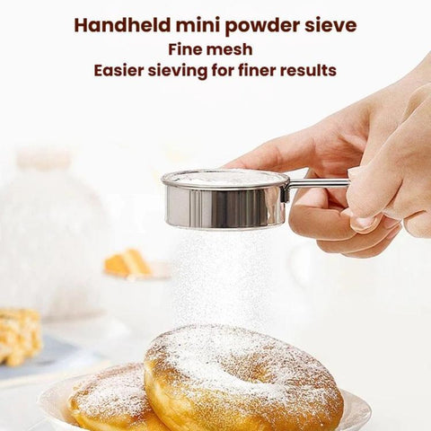 LsCook 304 Stainless Steel 40 Mesh Handheld Mini Flour Sifter