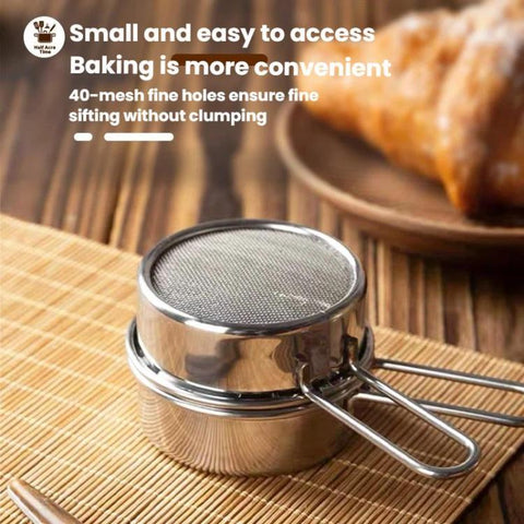 LsCook 304 Stainless Steel 40 Mesh Handheld Mini Flour Sifter