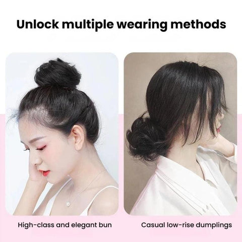 Women Wig Bun Hair Ring Lazy Hair Styling Artifact, Realistic Hair Bun, Straight Hair Brown Black, Straight Hair Black, Straight Hair Dark Brown, Straight Hair Light Brown, Curly Hair Brown Black, Curly Hair Black, Curly Hair Dark Brown                ...