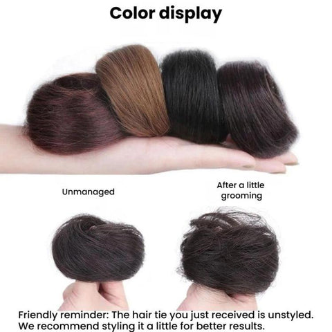 Women Wig Bun Hair Ring Lazy Hair Styling Artifact, Realistic Hair Bun, Straight Hair Brown Black, Straight Hair Black, Straight Hair Dark Brown, Straight Hair Light Brown, Curly Hair Brown Black, Curly Hair Black, Curly Hair Dark Brown                ...