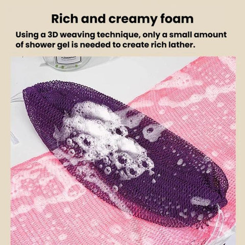 Drawstring Long Nylon Bath Towel High Elastic Exfoliating Sauna Towel