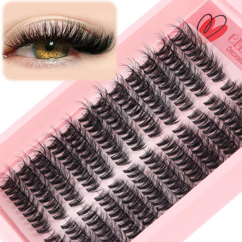 216 Dense Clusters DIY Segmented Eyelash Extensions Naturally Curled Single Cluster False Eyelashes, DIY-SET-595（30D）, DIY-SET-596（40D）, DIY-SET-597（50D）, DIY-SET-598（60D）, DIY-SET-599（80D）, DIY-SET-600（100D）