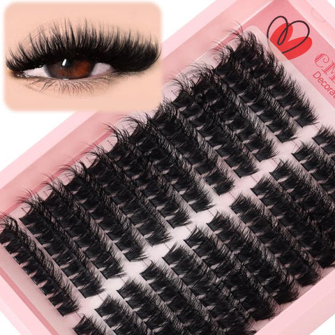 216 Dense Clusters DIY Segmented Eyelash Extensions Naturally Curled Single Cluster False Eyelashes, DIY-SET-595（30D）, DIY-SET-596（40D）, DIY-SET-597（50D）, DIY-SET-598（60D）, DIY-SET-599（80D）, DIY-SET-600（100D）