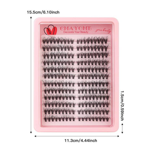 216 Dense Clusters DIY Segmented Eyelash Extensions Naturally Curled Single Cluster False Eyelashes, DIY-SET-595（30D）, DIY-SET-596（40D）, DIY-SET-597（50D）, DIY-SET-598（60D）, DIY-SET-599（80D）, DIY-SET-600（100D）