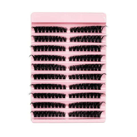 180-Cluster Single-Cluster Segmented Self-Grafting Thick Curled False Eyelashes, 40D, 60D, 80D