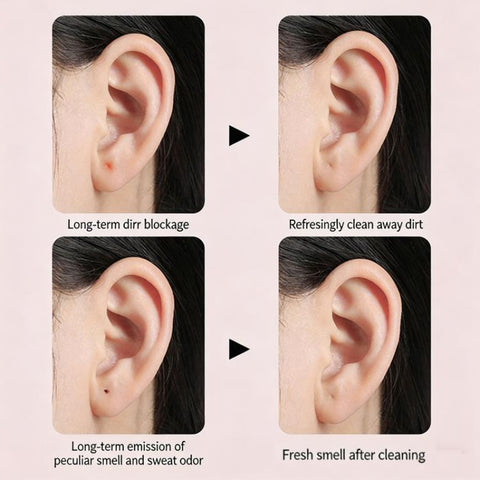 60pcs /Pack Ear Piercing Cleaning Lines Disposable Ear Hole Cleaning Floss Ear Hole Odor Remover & Piercing Aftercare Cleaner