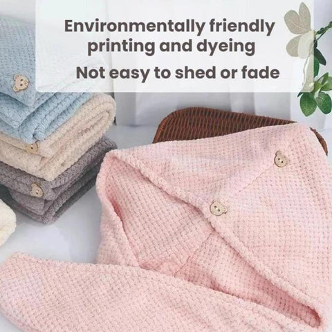 Thickened Absorbent Coral Fleece Hair Drying Cap