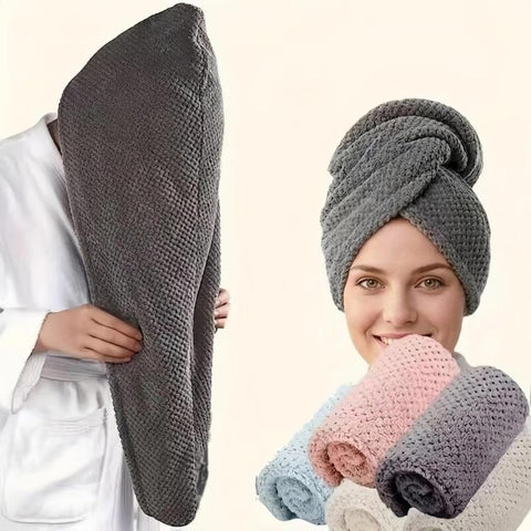 Thickened Absorbent Coral Fleece Hair Drying Cap
