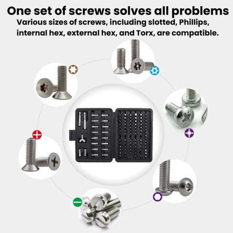 Chrome Vanadium Steel Screwdriver Bit Set, Slotted Phillips Hex Flower Screwdriver Bits, 100pcs / set, Hi-Spec 101pcs / set, 24pcs / set, 50pcs / set, 105pcs / set