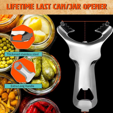 LsCook Multifunctional Mason Jar Lid Opener Stainless Steel Bottle Opener