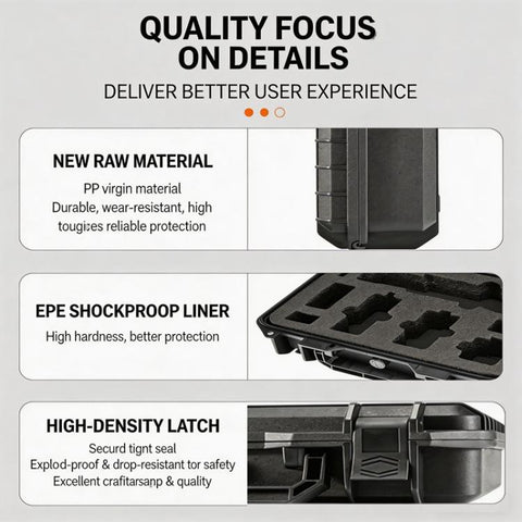 For DJI Osmo Pocket 4 Explosion-proof Hard Carrying Case Protective Storage Box with Custom EVA Foam