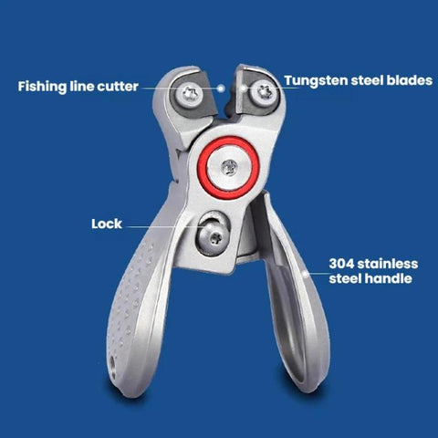 Portable Mini Line Cutter PE Line Scissors Stainless Steel Lure Pliers, Silver