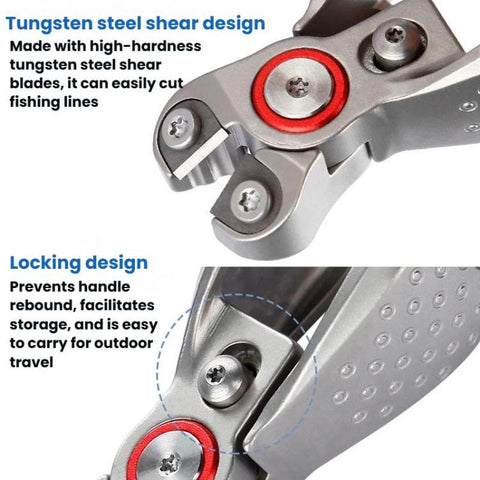 Portable Mini Line Cutter PE Line Scissors Stainless Steel Lure Pliers, Silver