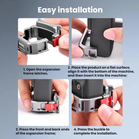 For DJI Osmo Pocket 4 BRDRC Cold Shoe Interface Quick-Release Expansion Frame Bracket, For DJI Osmo Pocket 4