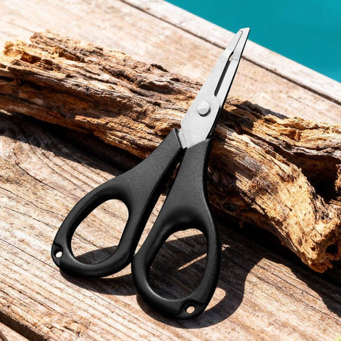 Stainless Steel Mini Fishing Line Cutter Loop-Opening Lure Pliers, Black