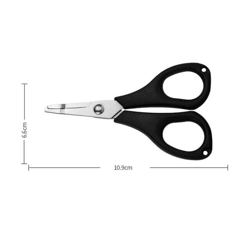 Stainless Steel Mini Fishing Line Cutter Loop-Opening Lure Pliers, Black