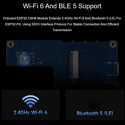 Waveshare 33511 ESP32-P4 3.5 Inch Smart Vision Development Board Built-In Microphone And Speaker, Supports Wi-Fi 6 And BLE 5, 33511