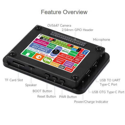 Waveshare 33511 ESP32-P4 3.5 Inch Smart Vision Development Board Built-In Microphone And Speaker, Supports Wi-Fi 6 And BLE 5, 33511