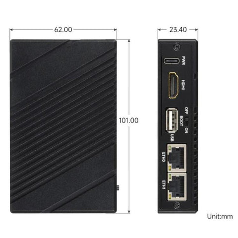 For Raspberry Pi CM5 Gigabit / 2.5G Dual Ethernet Mini-Computer Supports Dual RJ45 Ethernet Ports, 4K Display Output And Dual MIPI Interfaces, Waveshare 34180