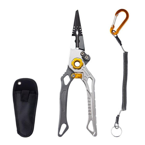 Aluminum Alloy Lure Pliers Multi-Functional Tool For Fish Handling Hook Removal Ring Opening Lead Clamping