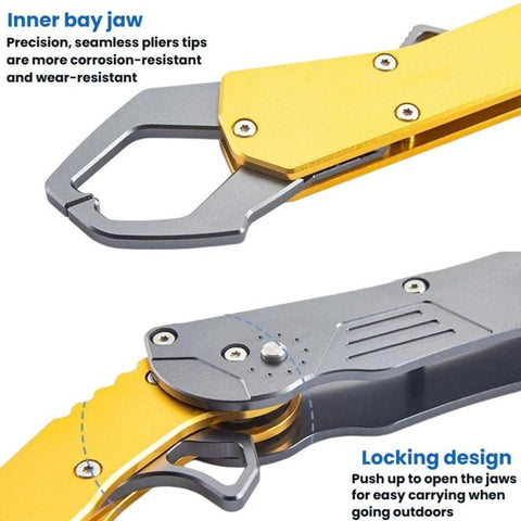 Portable Lure Fishing Pliers Extended Foldable Fish-Gripping Tool