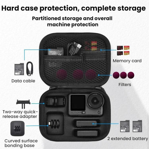 For DJI Osmo Action 6 / 5 Pro / 4 BRDRC Portable Camera Accessory Carrying Case