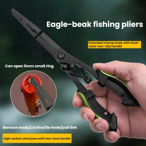 Extended Lure Pliers Hook Remover Line Cutter Outdoor Multi-Function Fishing Pliers