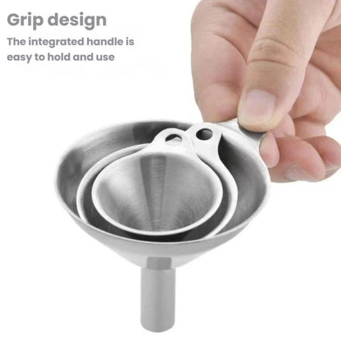 304 Stainless Steel Sandblasted Funnel Integrated Liquid Dispenser, LsCook 3-Piece Set