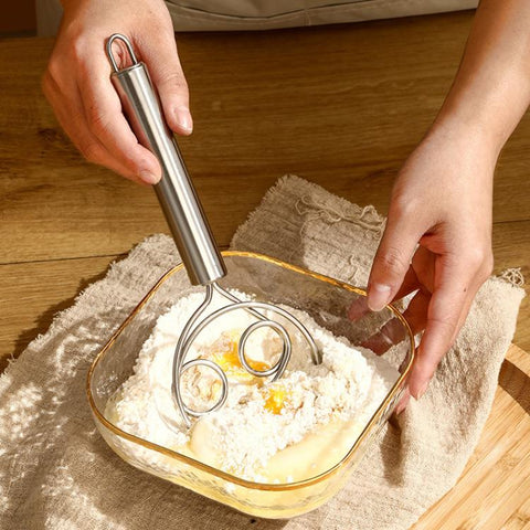 Stainless Steel Whisk Double-Coil Manual Cream Whisk, LsCook
