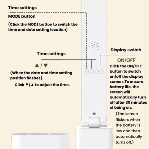 Xiajule Portable LED Desk Lamp With Time Display & Pen Holder, Dimmable Eye-Caring Lamp For Reading Homework, 1500mAh, 1800mAh