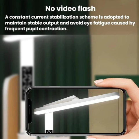 Xiajule Portable LED Desk Lamp With Time Display & Pen Holder, Dimmable Eye-Caring Lamp For Reading Homework, 1500mAh, 1800mAh