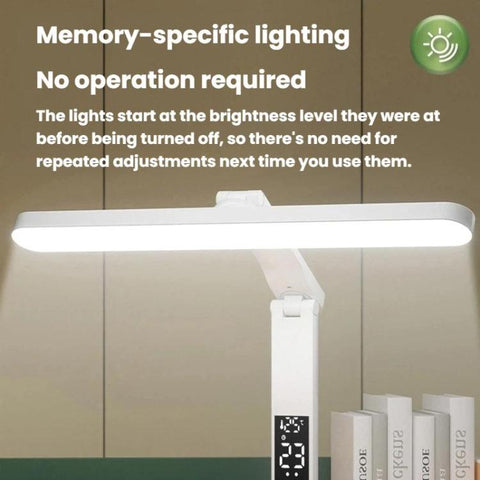 Xiajule Portable LED Desk Lamp With Time Display & Pen Holder, Dimmable Eye-Caring Lamp For Reading Homework, 1500mAh, 1800mAh