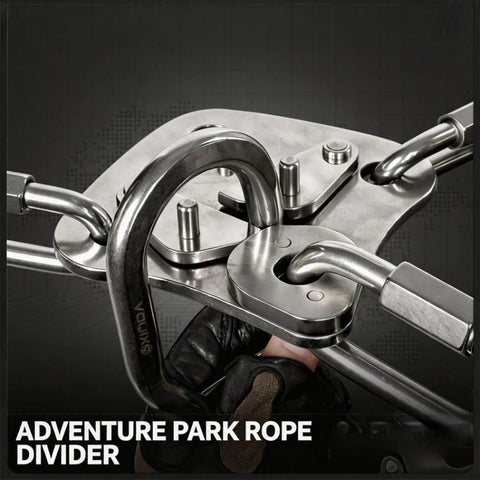 XINDA Continuous Belay System Diverter 304 Stainless Steel Rope Connector for Adventure Parks, Zipline, Vi Ferrata, and High Ropes Courses
