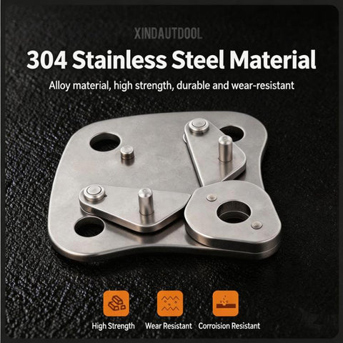 XINDA Continuous Belay System Diverter 304 Stainless Steel Rope Connector for Adventure Parks, Zipline, Vi Ferrata, and High Ropes Courses