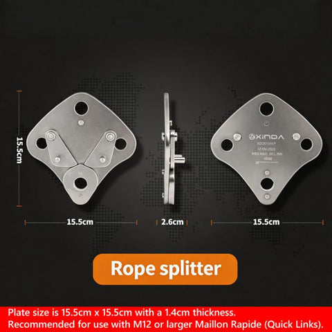 XINDA Continuous Belay System Diverter 304 Stainless Steel Rope Connector for Adventure Parks, Zipline, Vi Ferrata, and High Ropes Courses